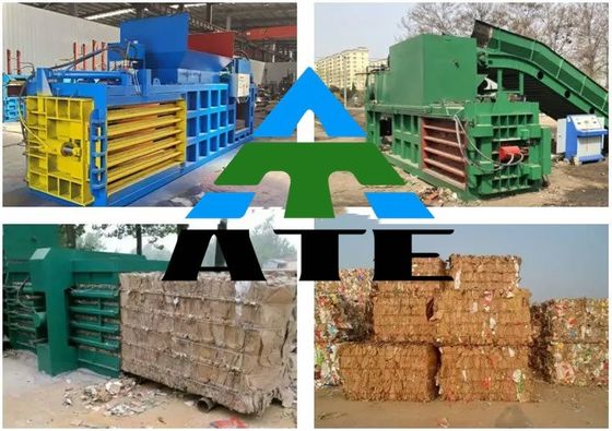 Automatische werking Afval karton persbaler voor plastic flessen Kleding huisdieren blikken