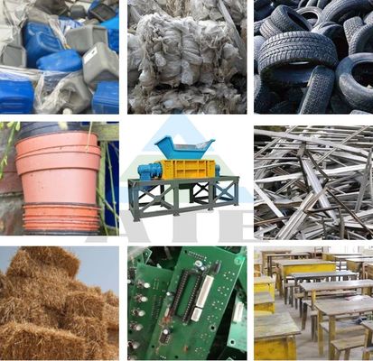 Schrootmachine type 800 voor afval van rubber, plastic, karton, metaalbrokken, banden, vuilnisbakken en vaten