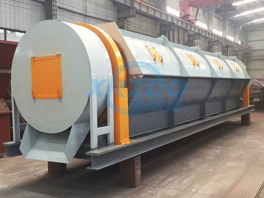 Drum screening machine voor een automatisch systeem voor het sorteren van vaste stoffen in een afvalsorteringsinstallatie