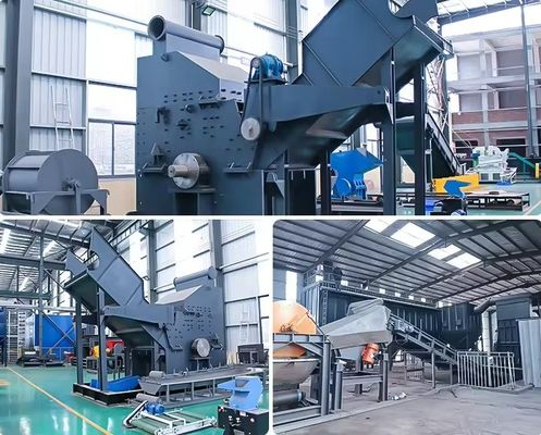 Recycling schroot auto vrachtwagen hub crusher rubber metaal crusher machine voor geschikt materiaal