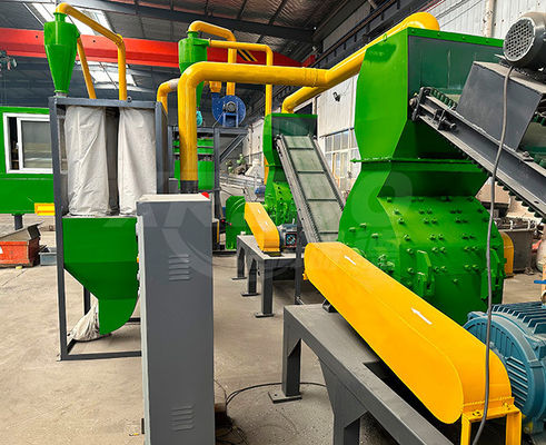 PV-celschrootverbranding, verplettering, sortering, recyclingmachine voor afval van zonnepanelen