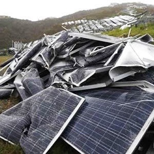 PV-celschrootverbranding, verplettering, sortering, recyclingmachine voor afval van zonnepanelen