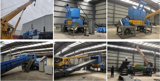Doppelschacht metalen versnipper voor schroot staaldraad auto's banden plastic en textiel afval