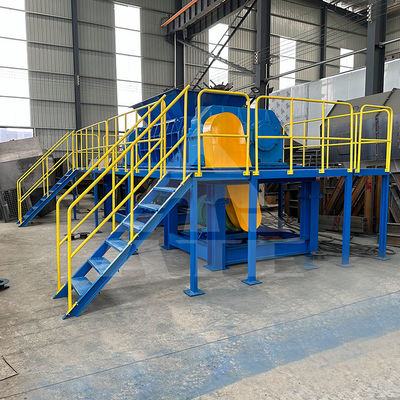 Doppelschacht Hydraulische afvalbanden versnippermachine Plastic metalen schacht versnipper