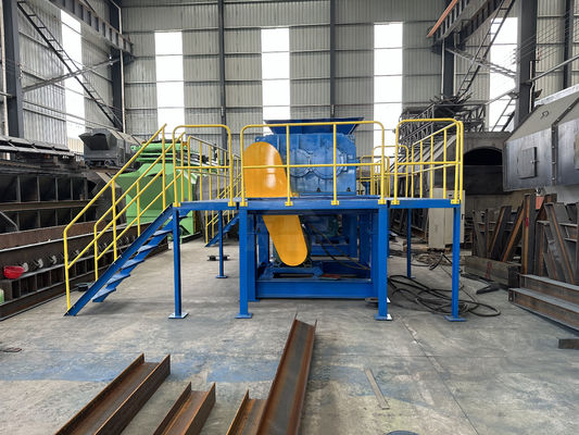 Plastic Shredder Machine Hydraulisch Houtschroot Dubbele schacht Shredder voor organisch afval