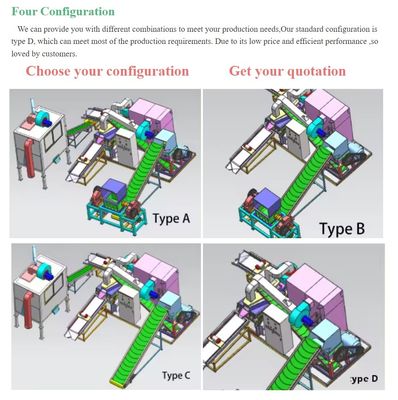 300-500 kg/h Schrootdraad Shredder Separatie Machine voor elektrische kabel recycling Plant