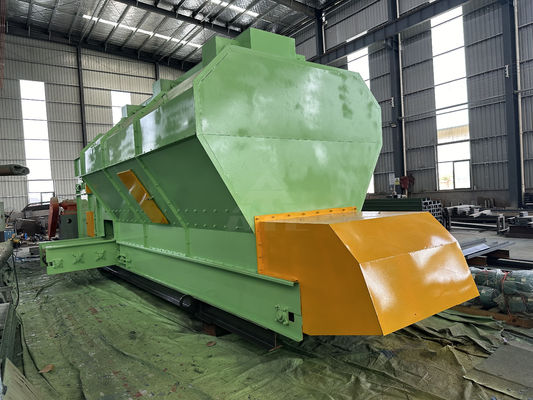 Afvalsortingsmachine voor recycling met afvalverzamelaar en horizontale luchtseparator