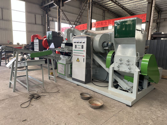 Koperkabelgranulator Koperdraad recycling machine Automatische droge Koperrijst machine