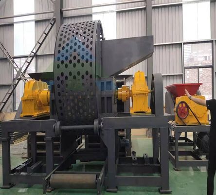 2-3 ton capaciteit High Productivity Tire Shredding Crusher Machine voor het recyclen van schrootbanden