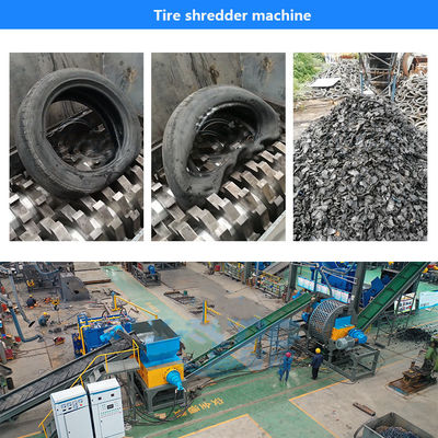 2-3 ton capaciteit High Productivity Tire Shredding Crusher Machine voor het recyclen van schrootbanden