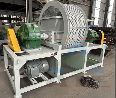 Reifenmachine Type Double Shaft Shredder voor schrootband Gebruikte rubberbanden Recycling