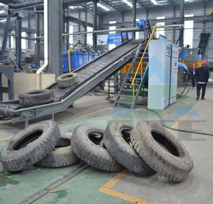 Hoogproductieve aanpasbare recyclageapparatuur voor vrachtwagenbanden met rubberen bandensnipper
