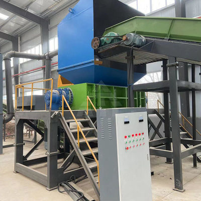 Multifunctionele dubbele schacht metalen versnipper voor afval van plastic vaten en bandendozen