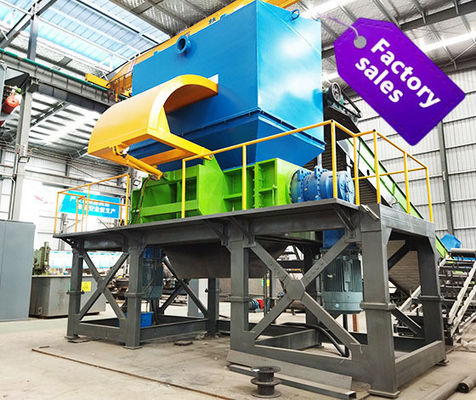 Na-service onderhoud op het terrein Metalen versnippermachine voor het verpletteren van metaalplaten