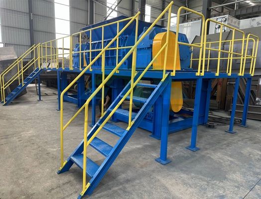 Volledig automatische dubbele schacht versnipper voor MSW huishoudelijk afval recycling en meer