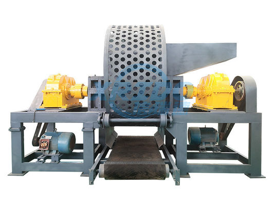 Metalen verwerkte legering dubbele as rubber metalen banden crusher hamer molen voor recycling