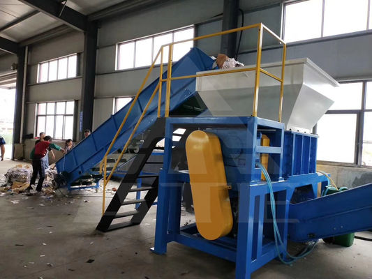Eénastig plastic versnipper voor het recyclen van hout- en kartonnen materialen