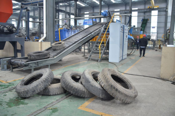 Eindproduct van rubberdeeltjes Dubbeleasbandbandbreker voor het ontbinden van afvalbanden