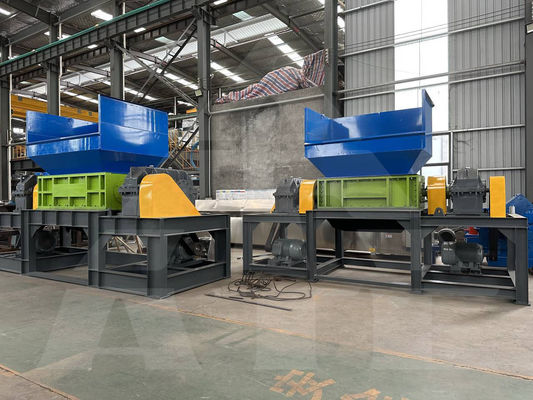 200-2200 mm Input Size Double Shaft Shredder voor metaal- en plasticafvalglasflessen
