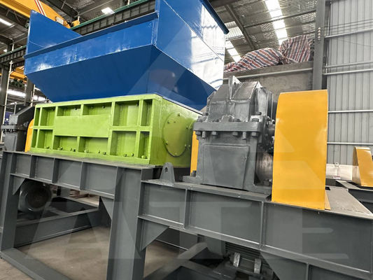 200-2200 mm Input Size Double Shaft Shredder voor metaal- en plasticafvalglasflessen