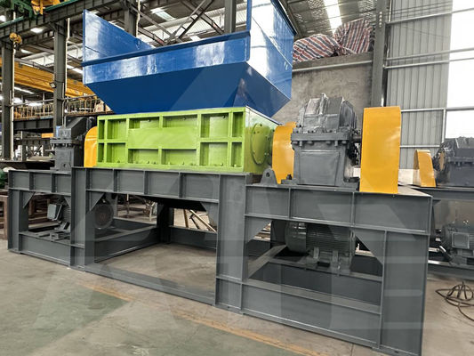 Dubbele schacht glasfles hamer metaalschroot shredder crusher machine 0,5T gewicht