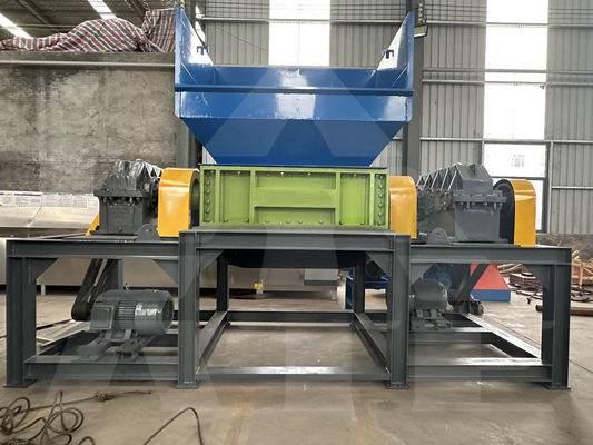 PS Plastic Type Double Shaft Design Metalen Schroot Plastic Glasfles Shredder Machine