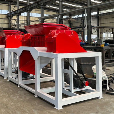 Dubbele schacht versnipper voor textiel afval versnippert metaal en kunststof efficiënt