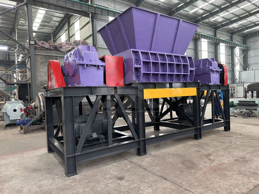 Compact schroot metaal rubber koper dubbele schacht recycling plastic shredder machine 2000m