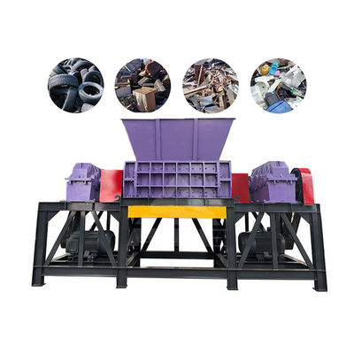 Dubbele schacht shredder machine voor het recyclen van koperkabel en aluminium blikjes in 2000