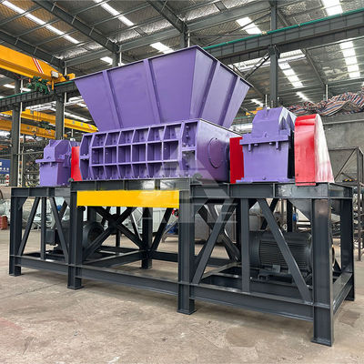Dubbele schacht shredder machine voor het recyclen van koperkabel en aluminium blikjes in 2000