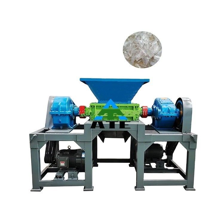 Afval kool schrootbanden metaal plastic dubbele schacht shredder machine voor elektronisch afval