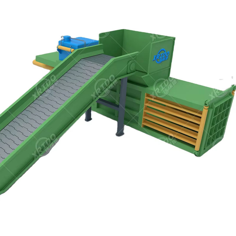 Afvalverwerkende baler horizontale persmachine voor het balen van plastic metalen en papieren zakken