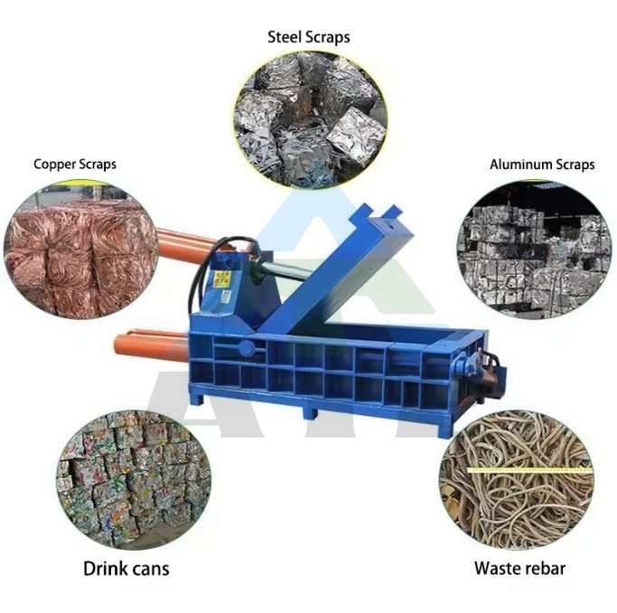 Metalen blokpersbaler voor schrootstaal in recycling- en staalverwerkingsinstallaties