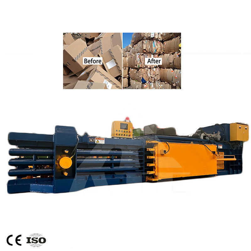 Voedsel- en drankenwinkels Gordelverpakking Horizontale baler voor afval van plastic en karton