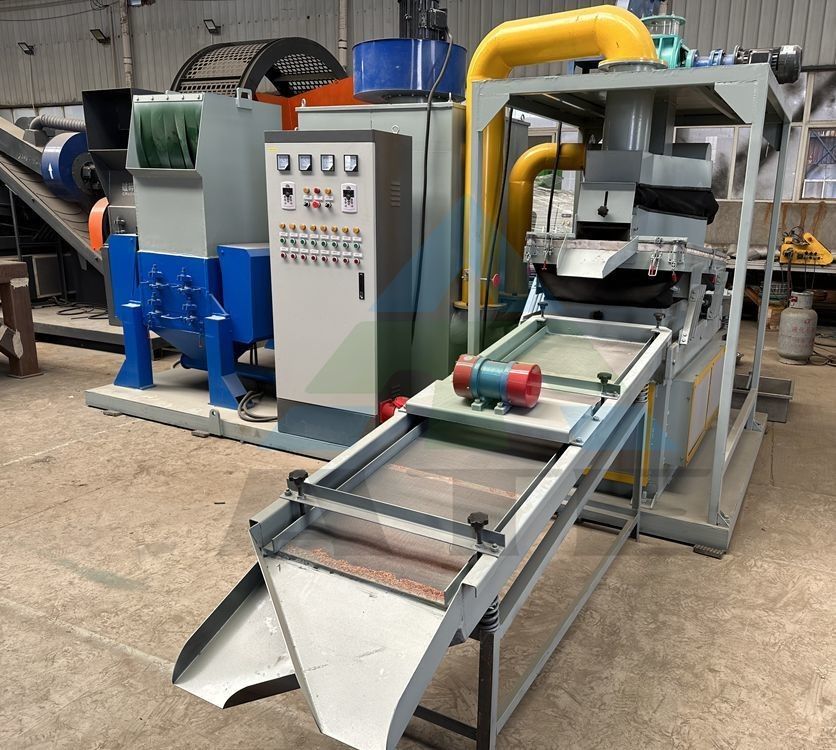 Spullenkoperdraadseparator voor aangepaste voedingsgrootte koperdraadgranulator