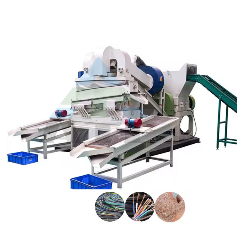 300-500 kg/uur capaciteit Droge koperen rijstmeter machine voor geüpgraded schrootkabel granulator