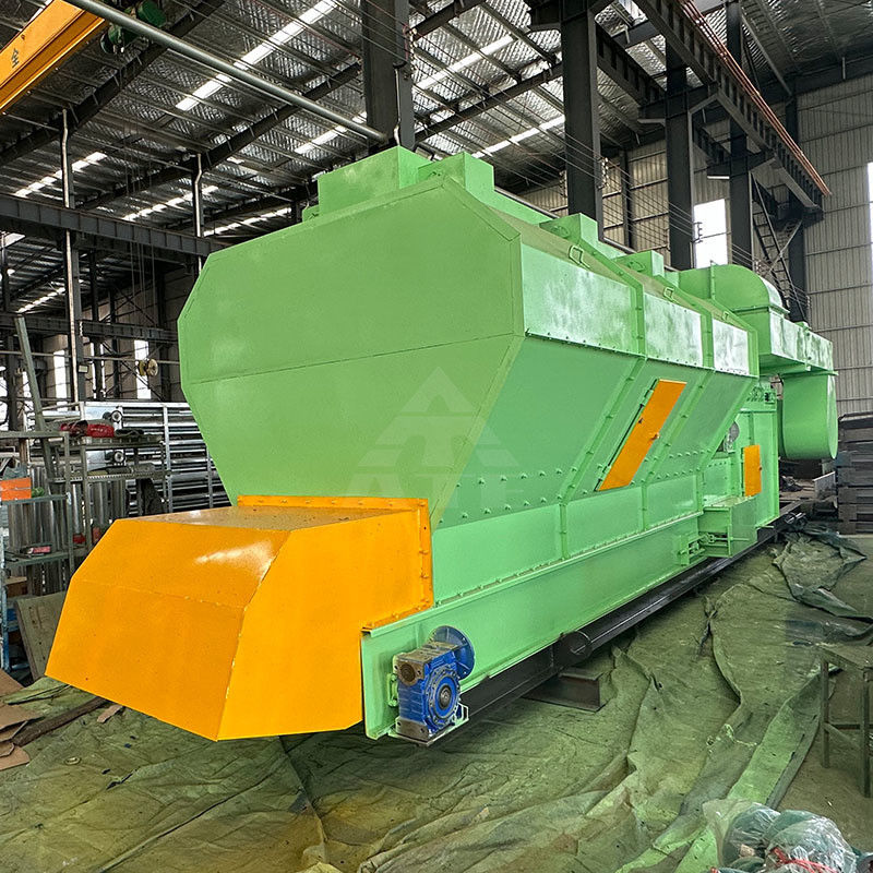 Afvalsortingsmachine voor recycling met afvalverzamelaar en horizontale luchtseparator