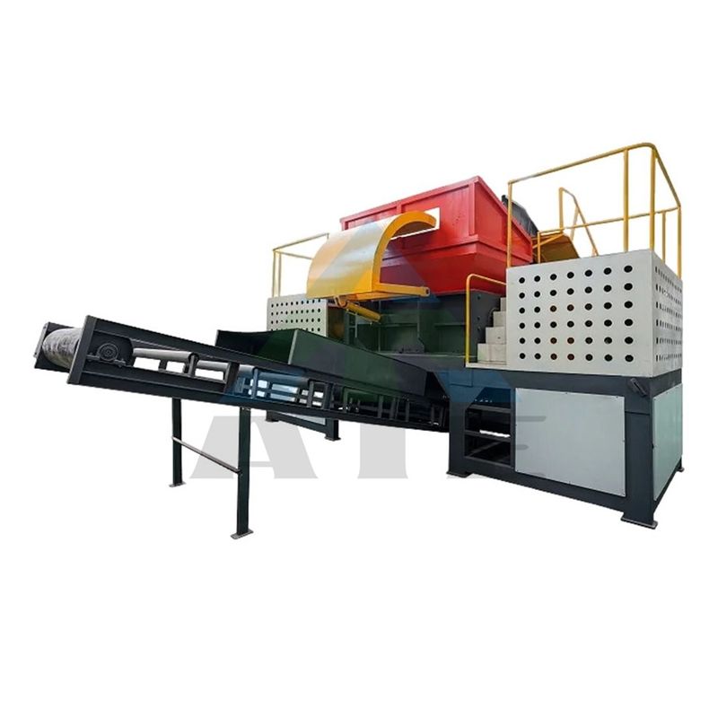 Twee-as-schroefmachine voor recycling van banden banden rubber plastic flessen en metaal