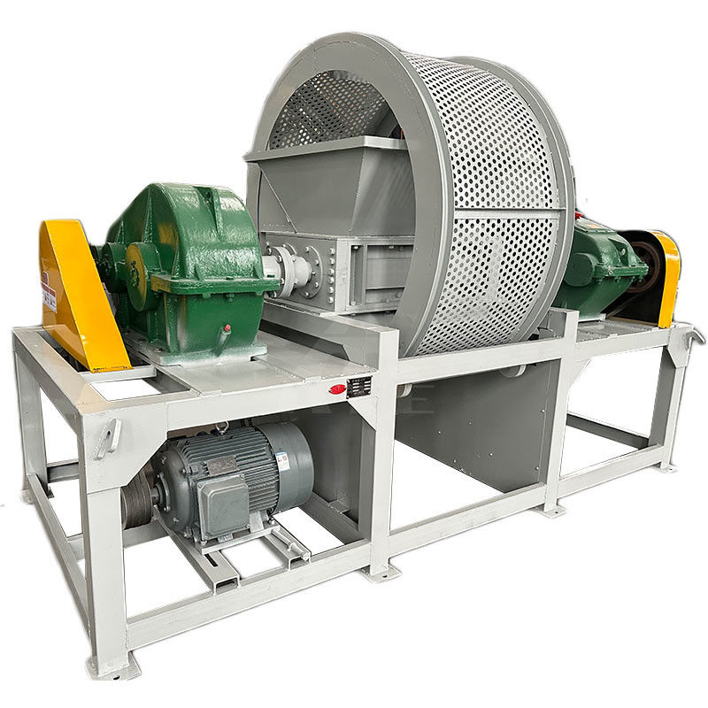 Warm plastic trommel afvalschroefmachine Dubbele schachtbandschroefmachine voor autoreifen