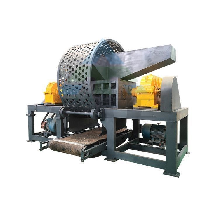 2-3 ton capaciteit High Productivity Tire Shredding Crusher Machine voor het recyclen van schrootbanden