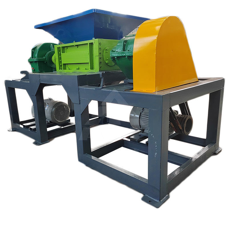 ALLOY Double Shaft Shredder Machine voor plastic metaalschroot Hout karton Koper aluminium