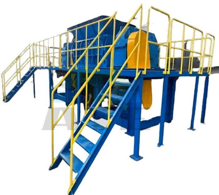 Volledig automatische dubbele schacht versnipper voor MSW huishoudelijk afval recycling en meer
