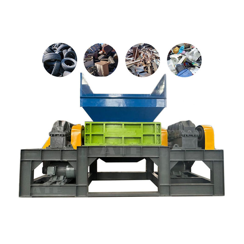 Dubbele schacht afvalcrusher machine voor plastic karton en metaal versnippering op betaalbare prijs