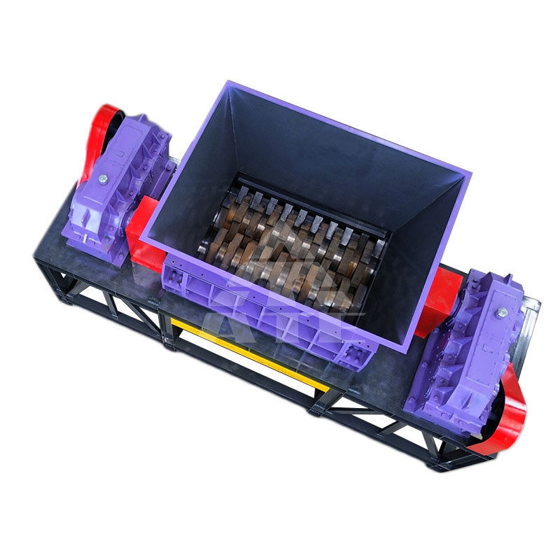 2000 Dubbele schacht versnipper voor aluminium blikken metaal schroot rubber PVC plastic flessen
